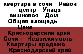 квартира в сочи › Район ­ центр › Улица ­ вишневая › Дом ­ 4 › Общая площадь ­ 54 › Цена ­ 3 400 000 - Краснодарский край, Сочи г. Недвижимость » Квартиры продажа   . Краснодарский край,Сочи г.